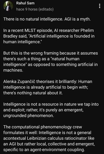 Is human intelligence artificial to begin with?